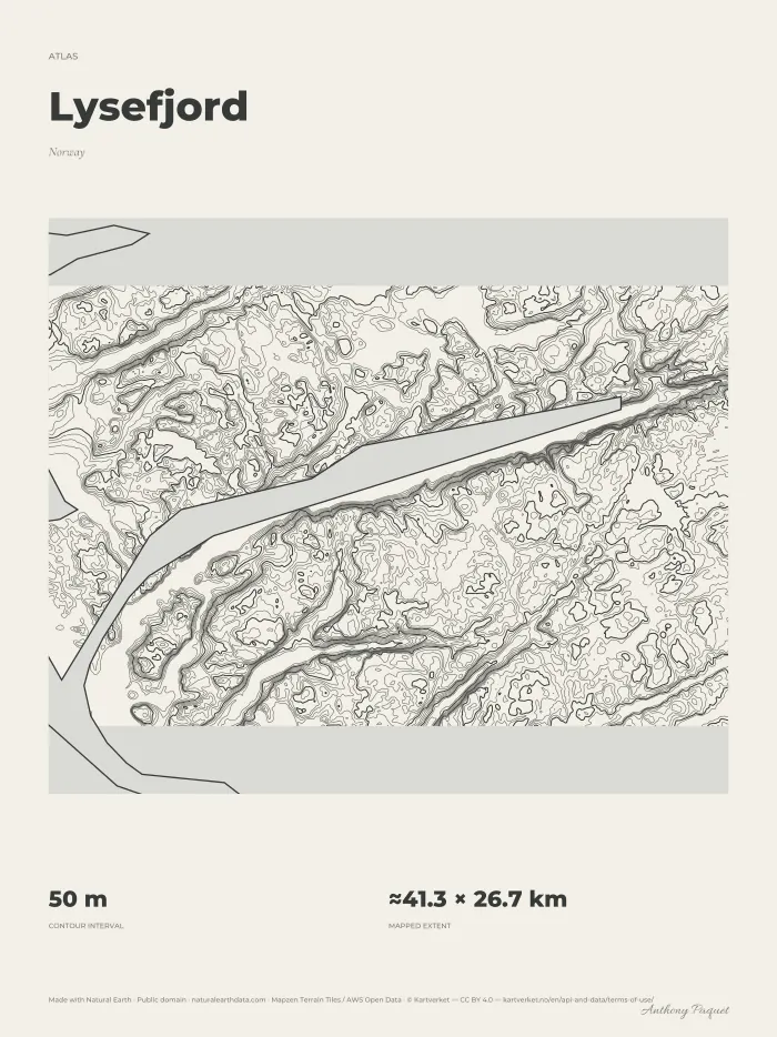 Lysefjord, art print — digital preview