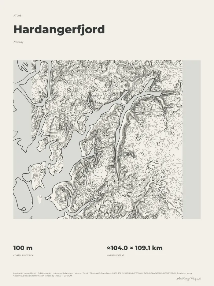 Hardangerfjord, art print — digital preview