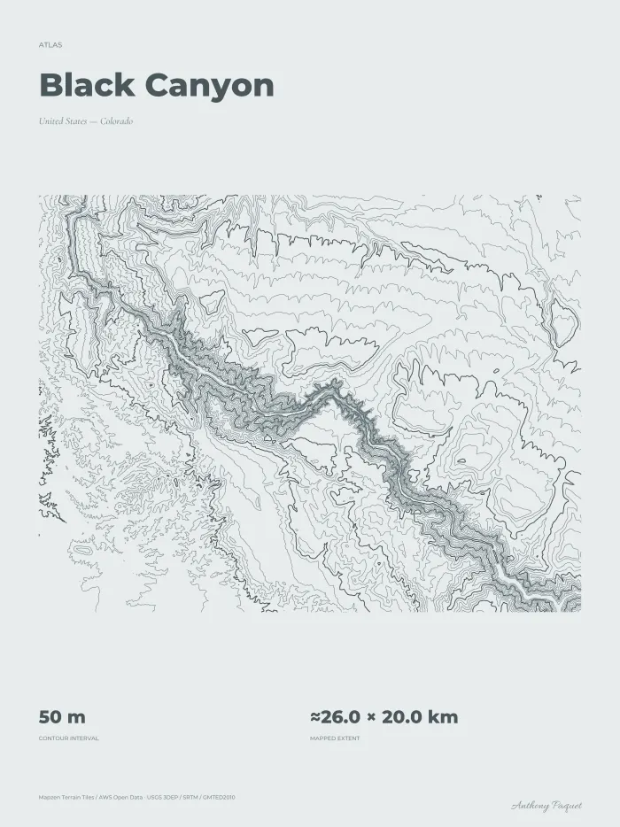 Black Canyon, art print — digital preview