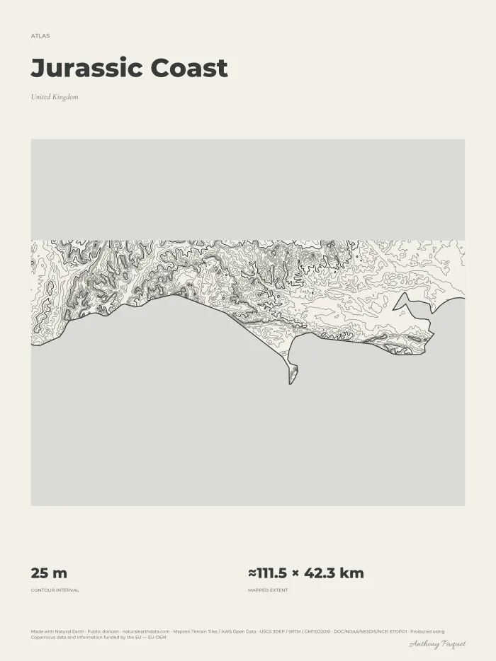Jurassic Coast, art print — digital preview