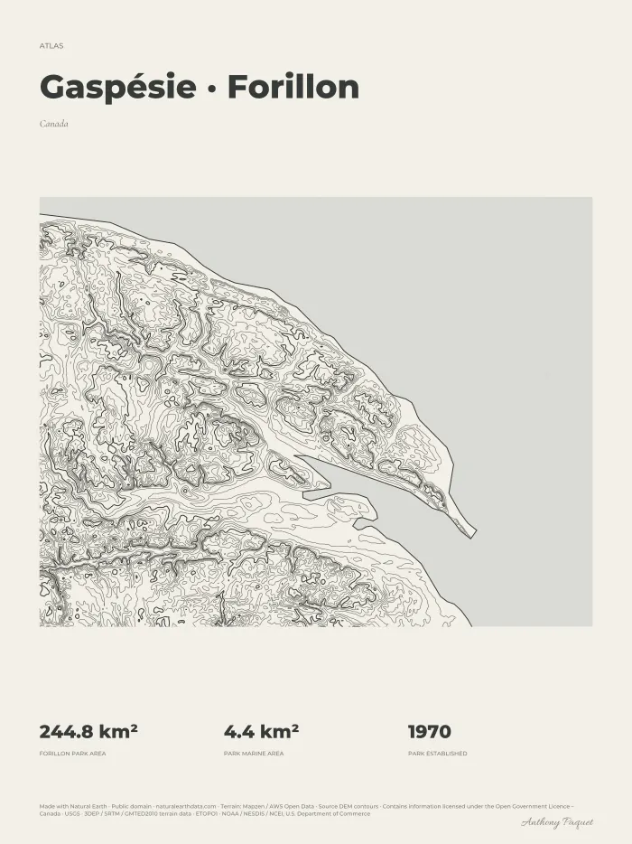 Gaspésie · Forillon, art print — digital preview