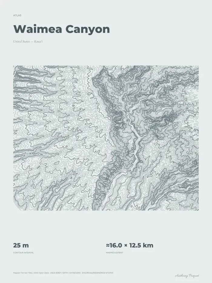 Waimea Canyon, art print — digital preview